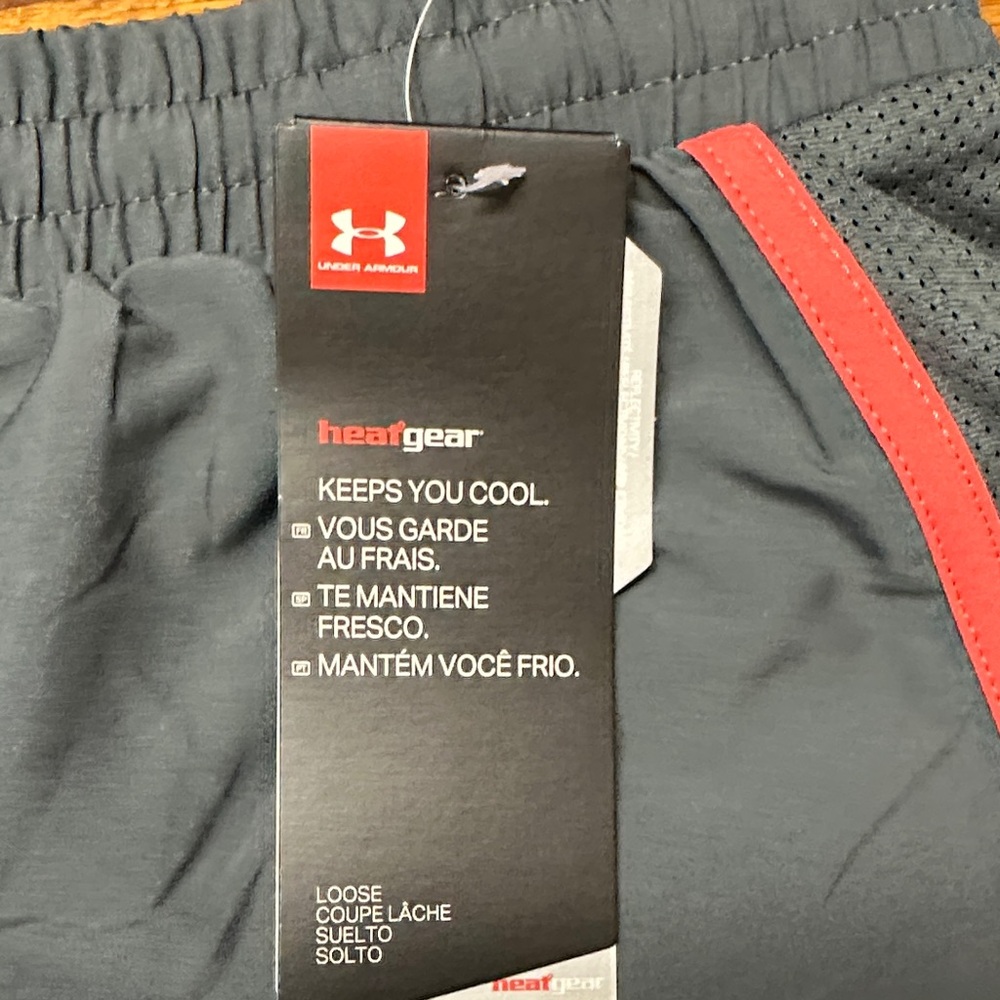 Under Armour Women's Gray and Pink Athletic Shorts - Picture 4 of 8